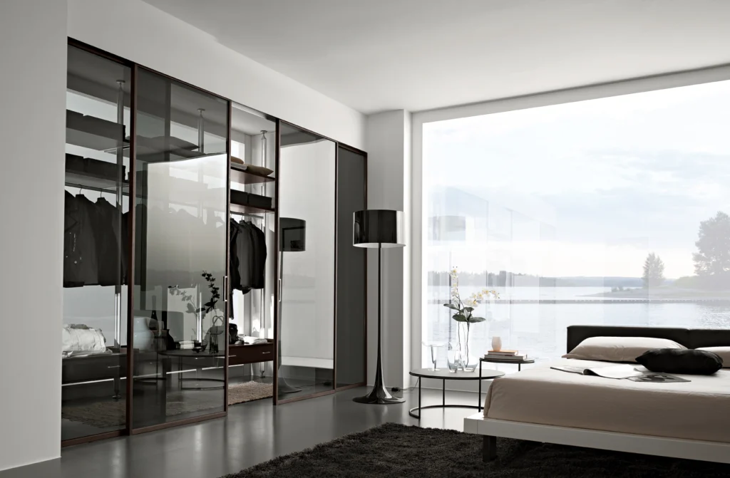moderne lofttüren komposition mit glas und aluminium