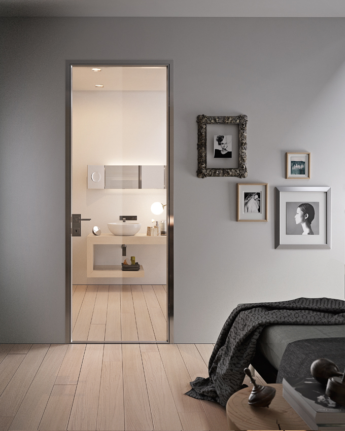 vertikale lofttüren mit eiche boden und modernem design